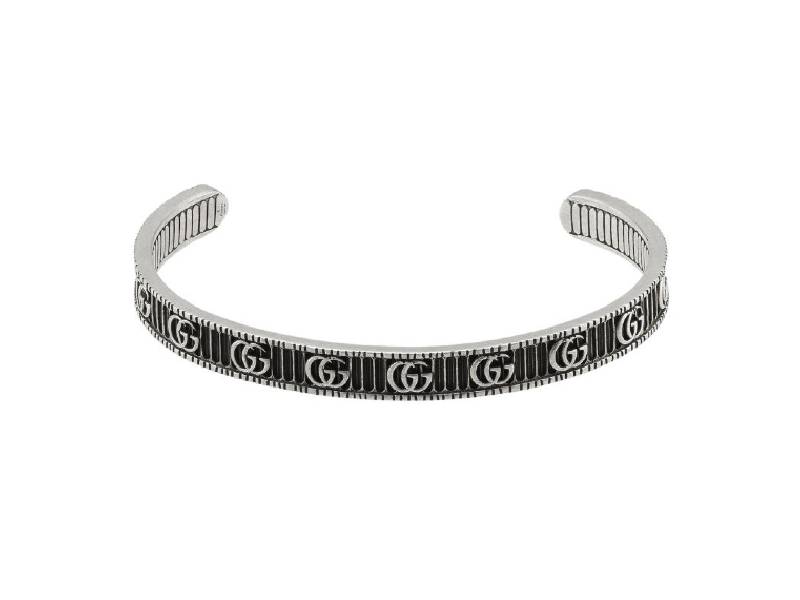 SILVER RIGID BRACELET DOUBLE G GG MARMONT GUCCI YBA551903001